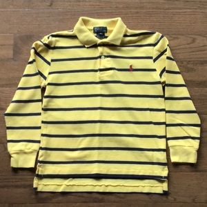 Ralph Lauren Boys Long Sleeve Striped Polo Size 7